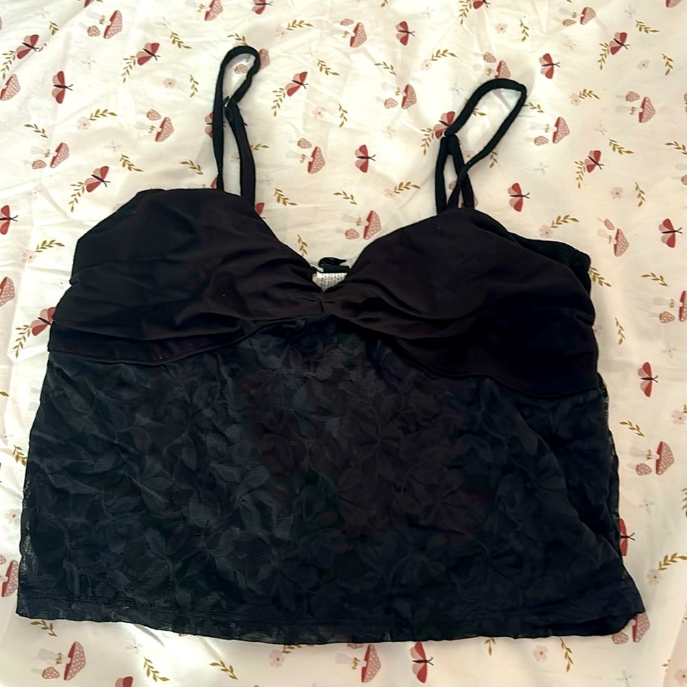 forever 21 black lace cami